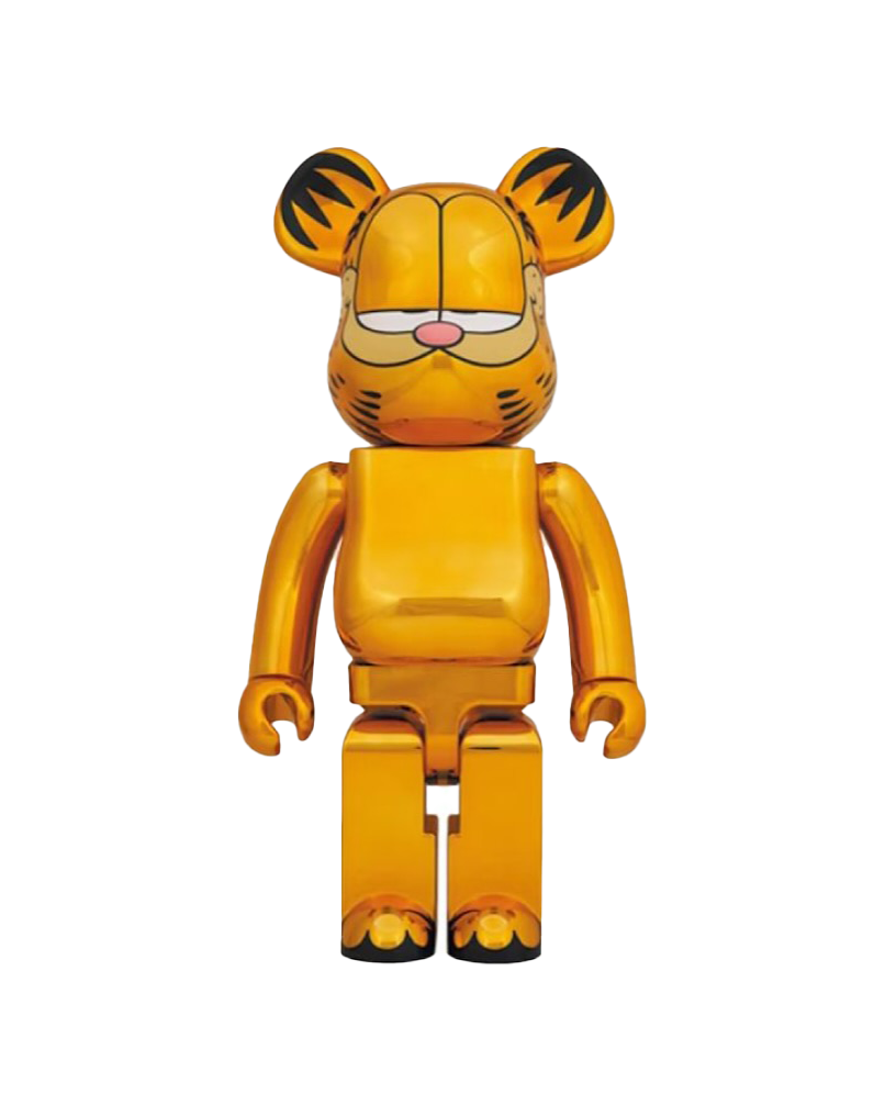 BEARBRICK GARFIELD GOLD CHROME 1000%
