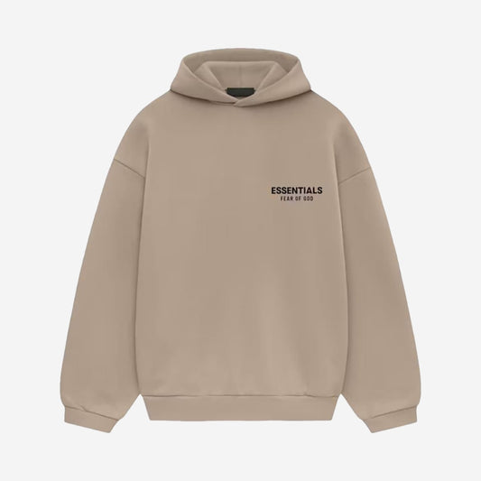 FEAR OF GOD ESSENTIALS FLEECE HOODIE DESERT SAND - fronte