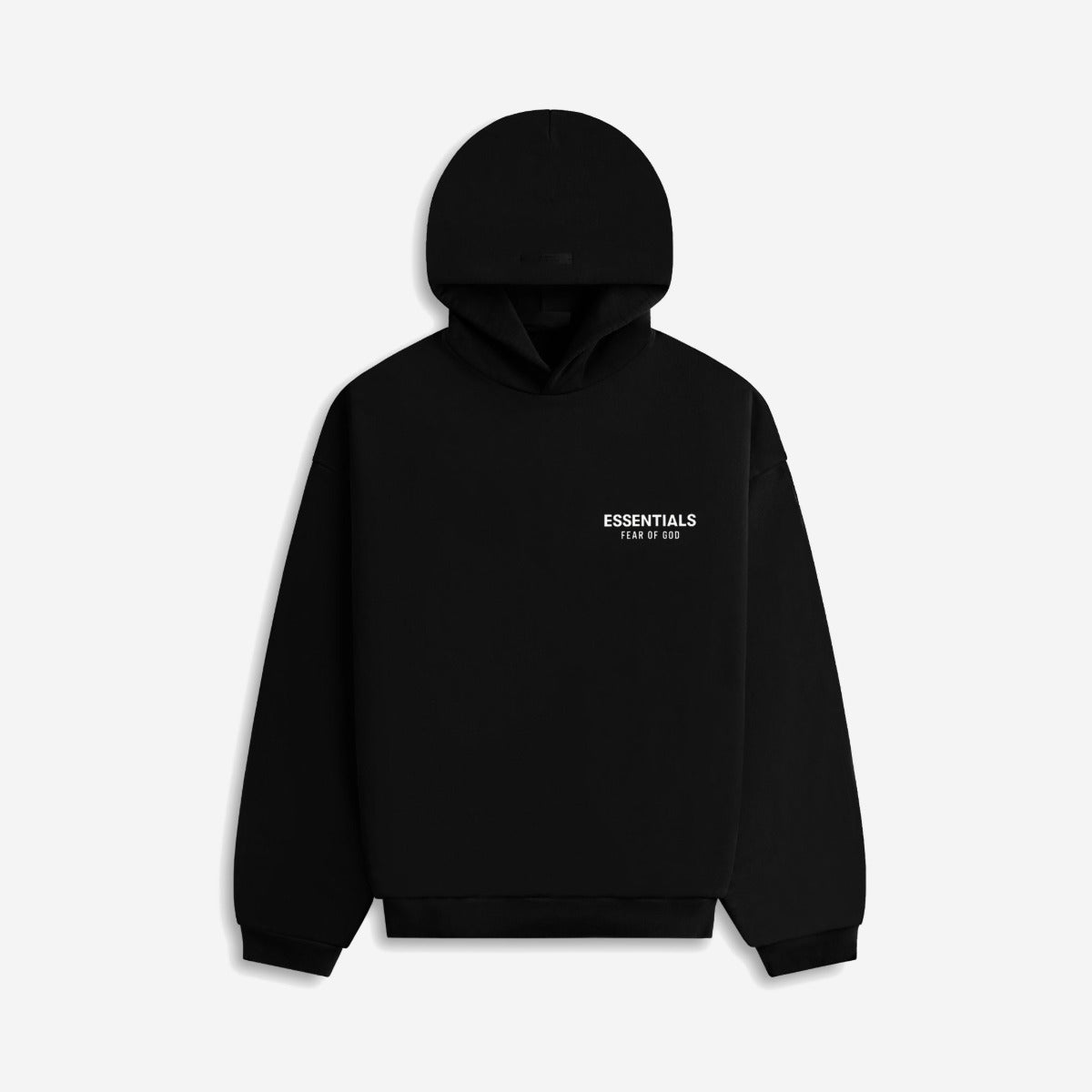 FEAR OF GOD ESSENTIALS FLEECE HOODIE (FW24) BLACK - fronte