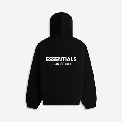 FEAR OF GOD ESSENTIALS FLEECE HOODIE (FW24) BLACK - retro
