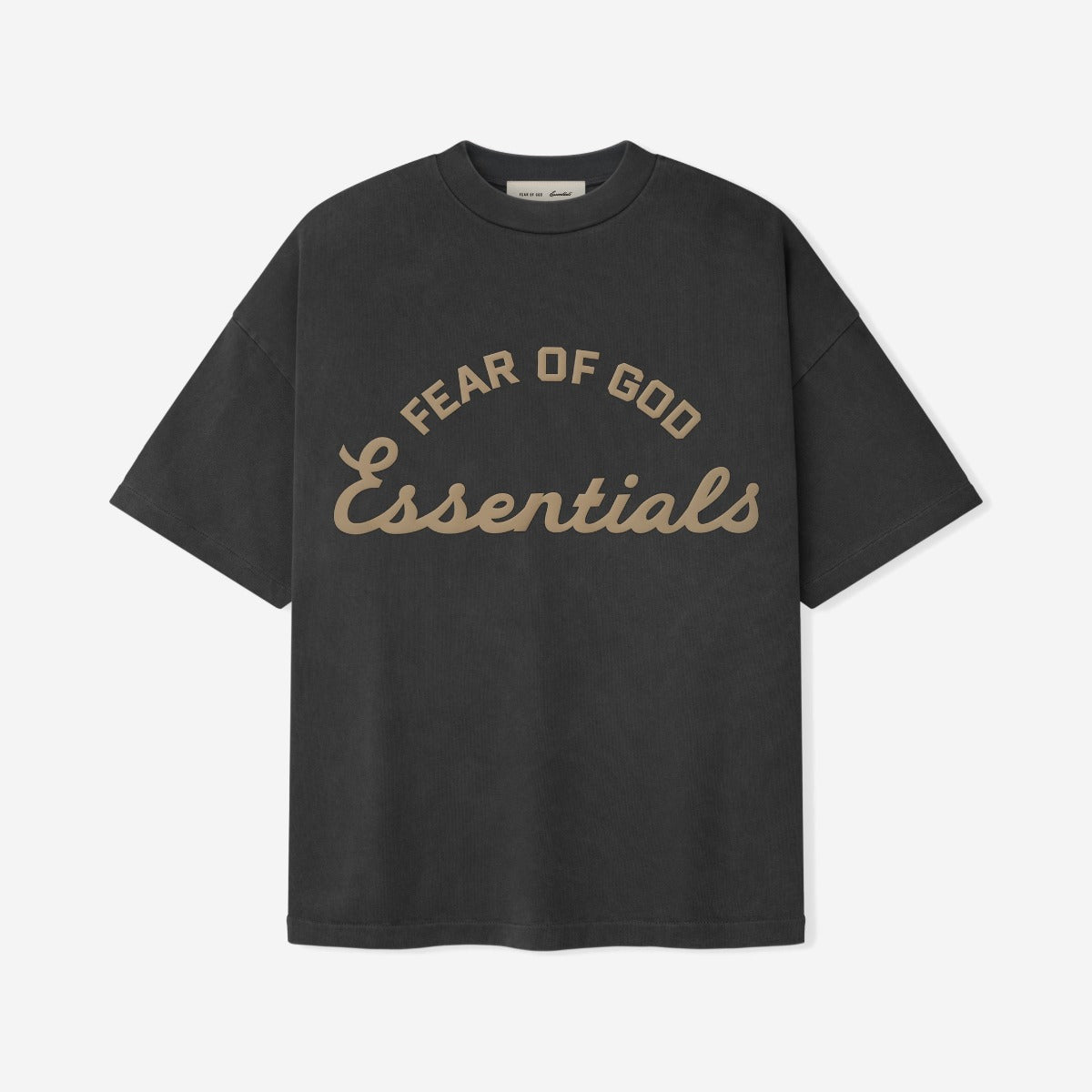 FEAR OF GOD ESSENTIALS TRAINING 90'S TEE FADED IRON GREY - fronte