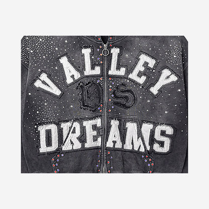 VALE FOREVER CLASSICO ZIP UP HOODIE BLACK - dettaglio