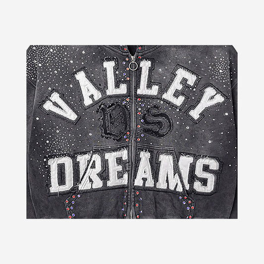 VALE FOREVER CLASSICO ZIP UP HOODIE BLACK - dettaglio