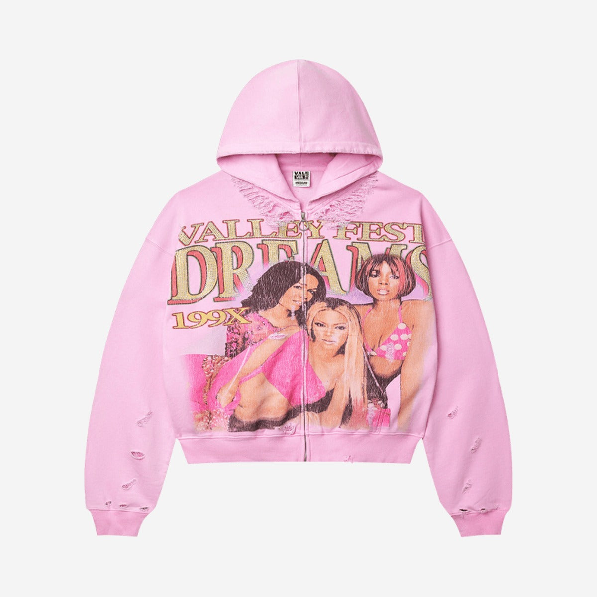 VALE FOREVER DREAMS ZIP UP HOODIE PINK - fronte